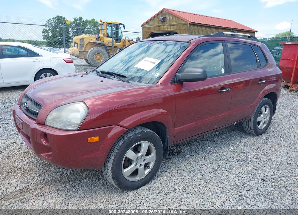 2008 HYUNDAI TUCSON GLS VIN: KM8JM12B88U875050