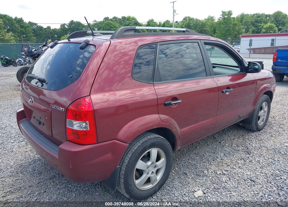 2008 HYUNDAI TUCSON GLS VIN: KM8JM12B88U875050