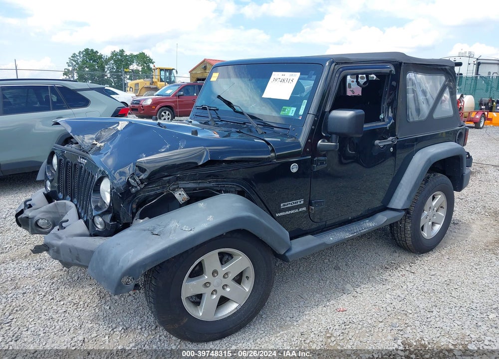 2014 JEEP WRANGLER SPORT VIN: 1C4GJWAG3EL235587