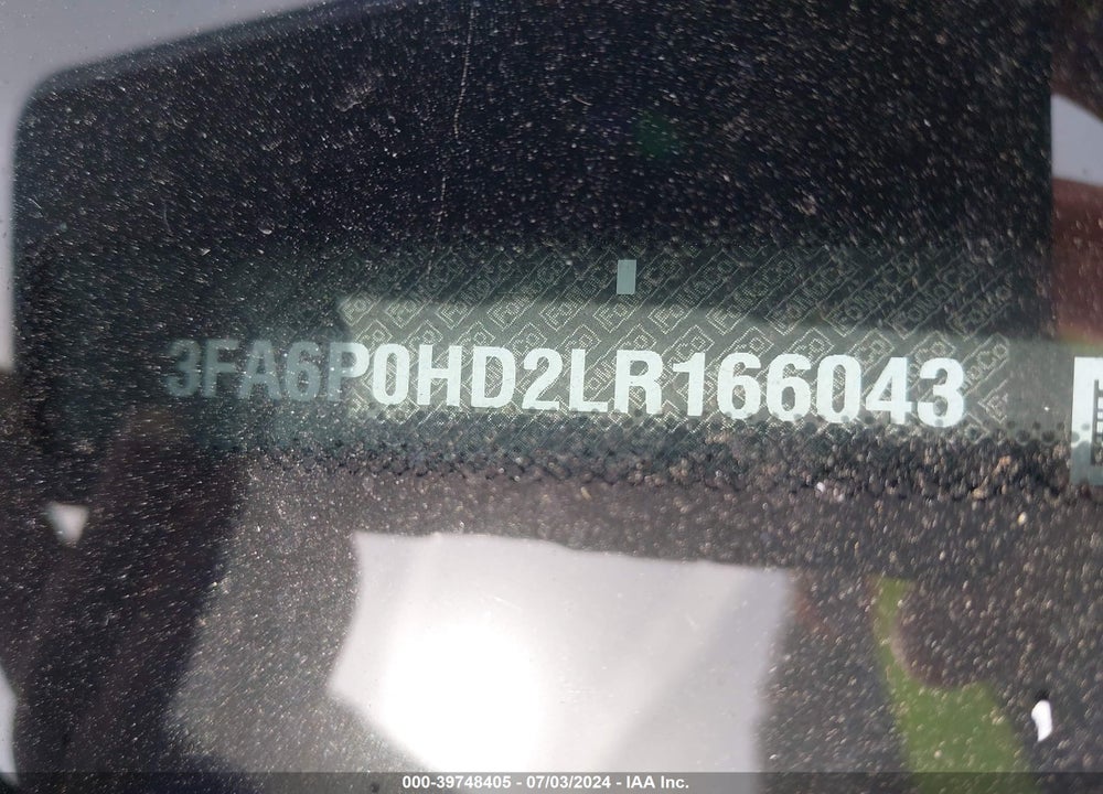 2020 FORD FUSION SE VIN: 3FA6P0HD2LR166043