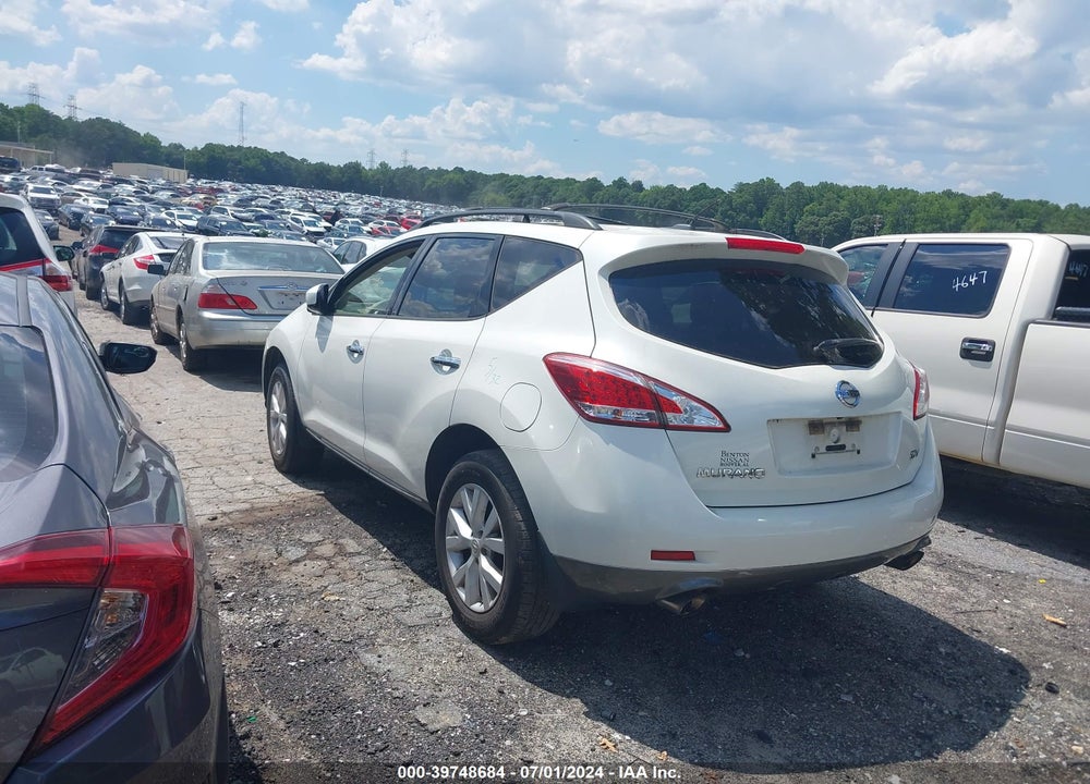 2012 NISSAN MURANO SV VIN: JN8AZ1MUXCW118429