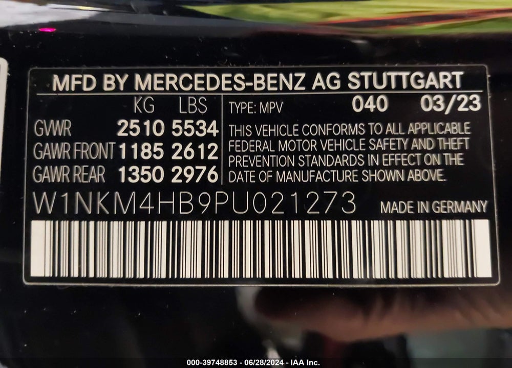 2023 MERCEDES-BENZ GLC 300 4MATIC SUV VIN: W1NKM4HB9PU021273