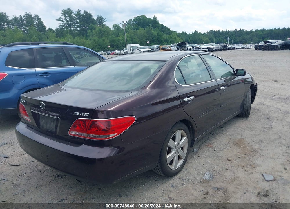 2005 LEXUS ES 330 VIN: JTHBA30G655141278