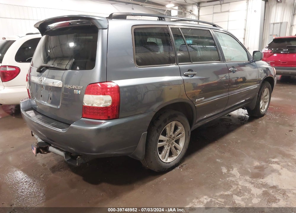 2006 TOYOTA HIGHLANDER HYBRID LIMITED V6 VIN: JTEEW21A460023485