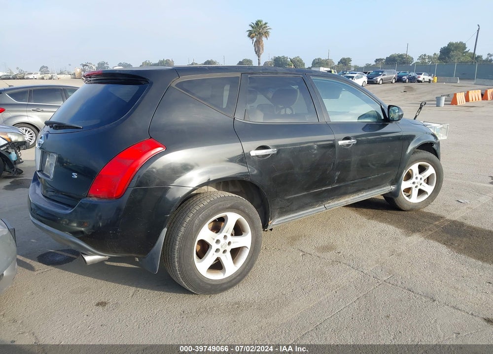 2005 NISSAN MURANO S VIN: JN8AZ08T35W309205