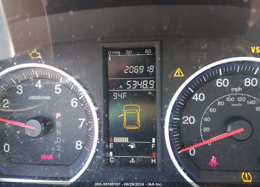2009 HONDA CR-V EX-L VIN: 5J6RE38729L014340