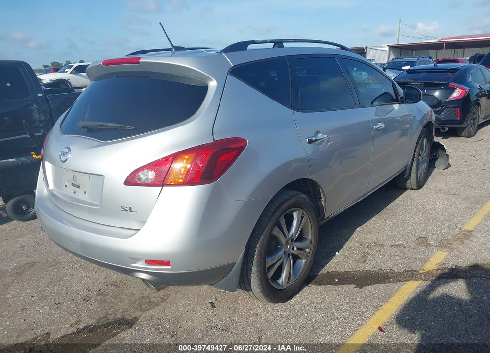 2009 NISSAN MURANO SL VIN: JN8AZ18U09W002594