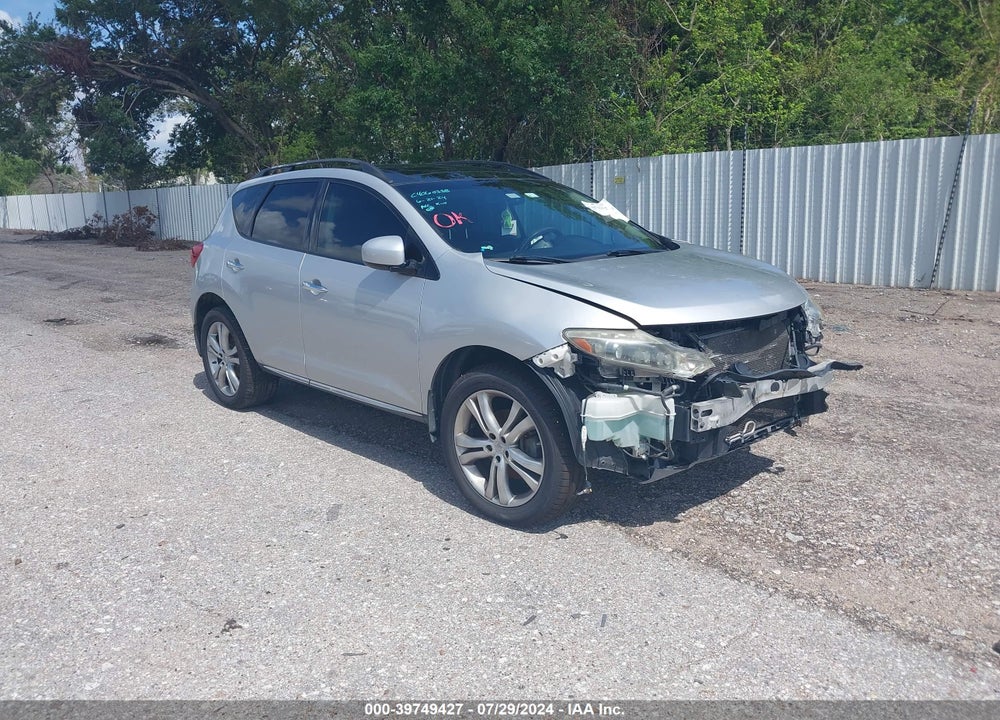 2009 NISSAN MURANO SL VIN: JN8AZ18U09W002594