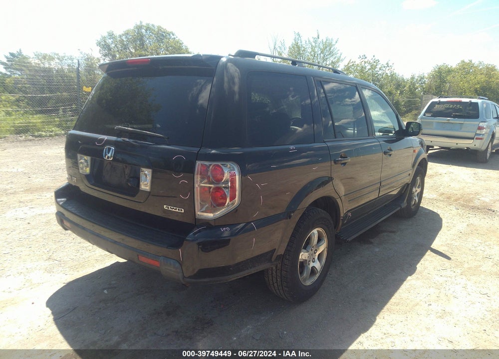 2008 HONDA PILOT EX-L VIN: 5FNYF18728B044393