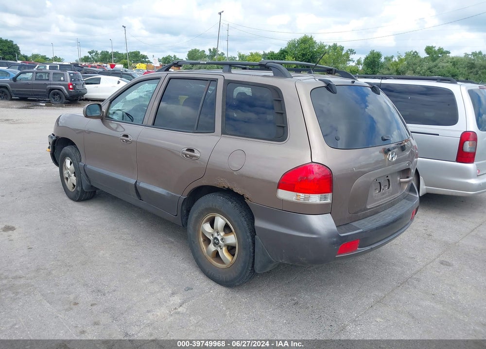 2005 HYUNDAI SANTA FE GLS VIN: KM8SC13D75U943227