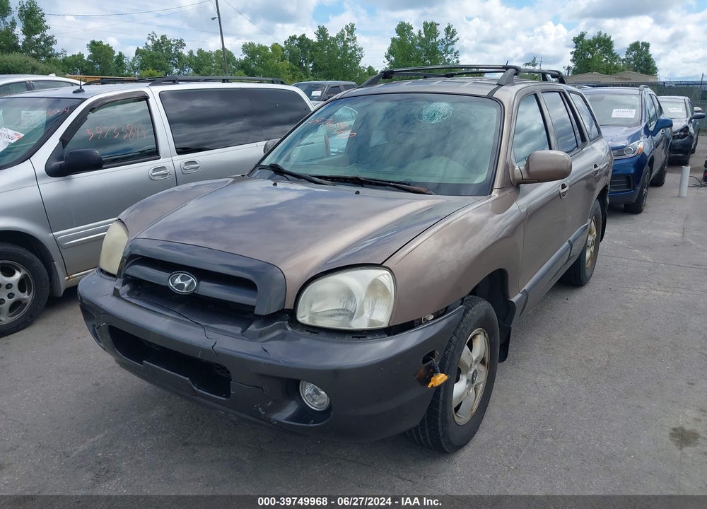 2005 HYUNDAI SANTA FE GLS VIN: KM8SC13D75U943227