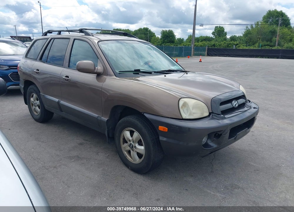 2005 HYUNDAI SANTA FE GLS VIN: KM8SC13D75U943227