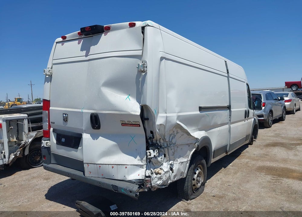 2017 RAM PROMASTER 3500 CARGO VAN HIGH ROOF 159 WB EXT VIN: 3C6URVJGXHE528123