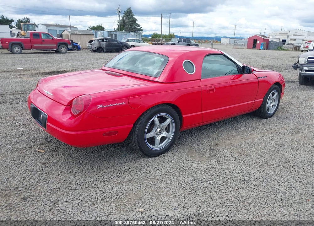 2002 FORD THUNDERBIRD VIN: 1FAHP60A62Y102519