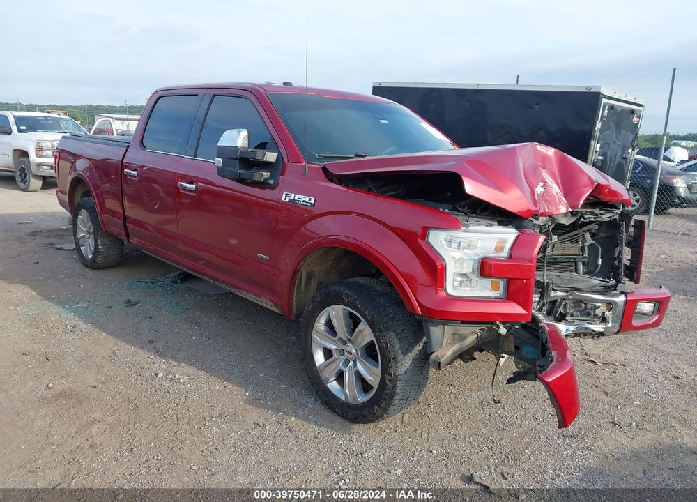 2016 FORD F-150 PLATINUM VIN: 1FTFW1EG5GFB25099
