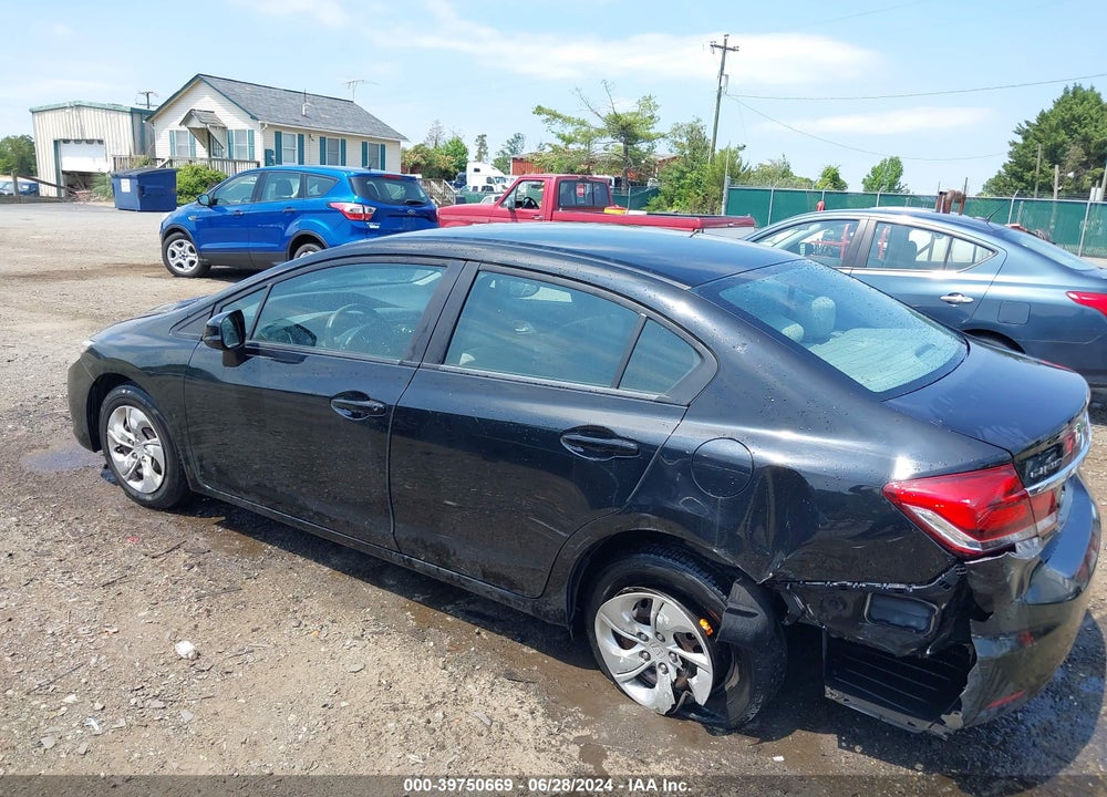 2013 HONDA CIVIC LX VIN: 19XFB2F53DE245018