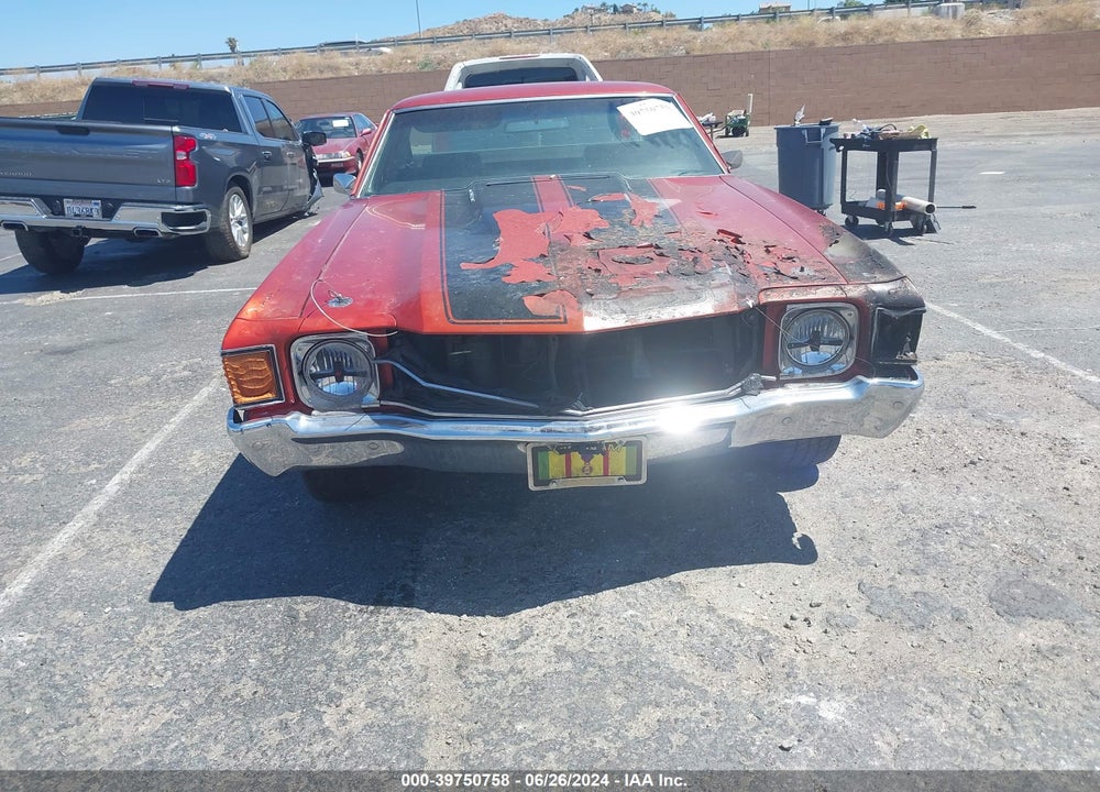 1972 CHEV EL CAMINO VIN: 1D80H2L573074