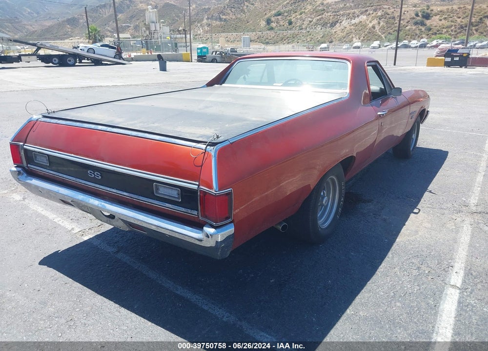 1972 CHEV EL CAMINO VIN: 1D80H2L573074