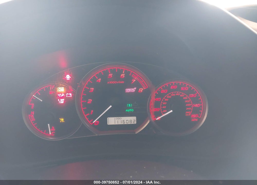 2010 SUBARU IMPREZA WRX STI VIN: JF1GR8H65AL800813