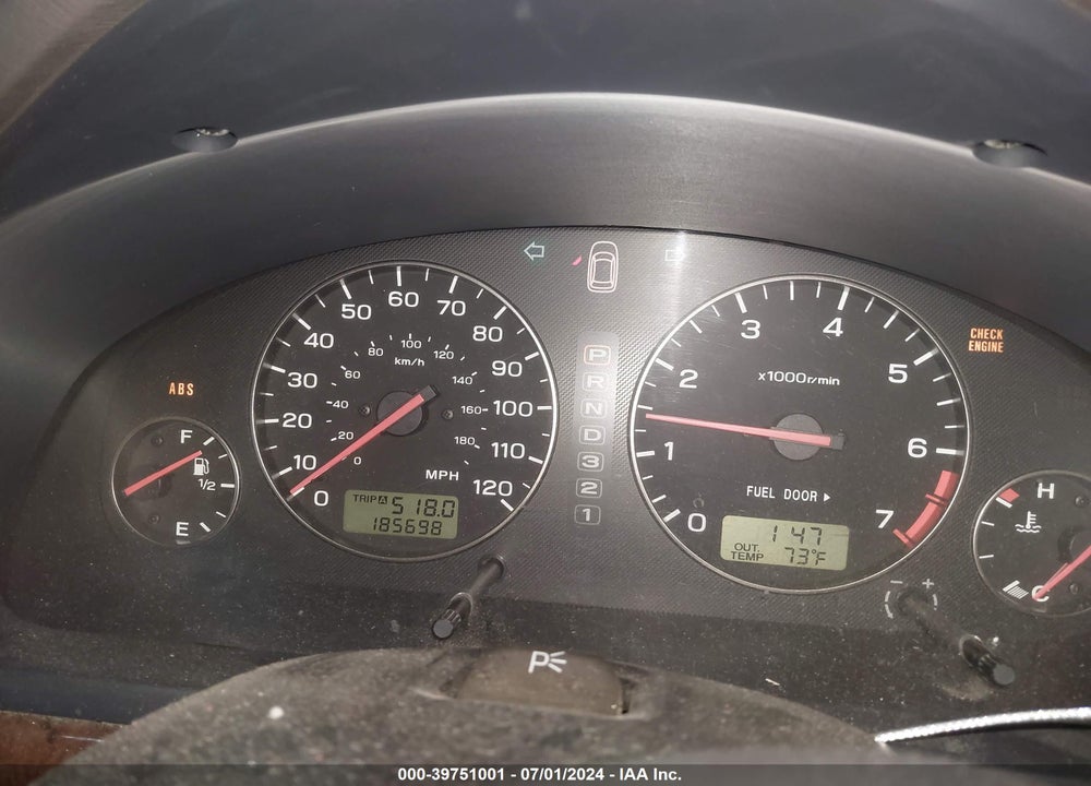 2003 SUBARU OUTBACK VIN: 4S3BH675137636265