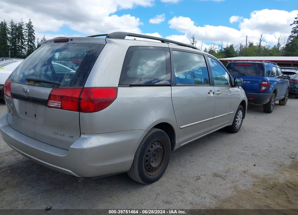 2004 TOYOTA SIENNA CE VIN: 5TDZA23C14S202841