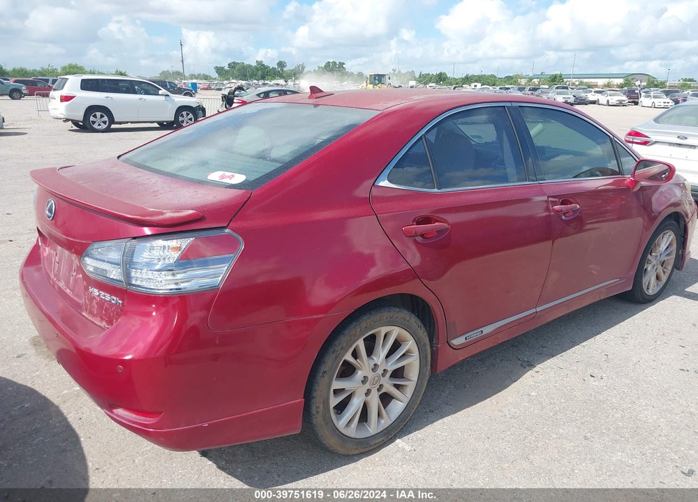 2010 LEXUS HS 250H PREMIUM VIN: JTHBB1BA2A2029082