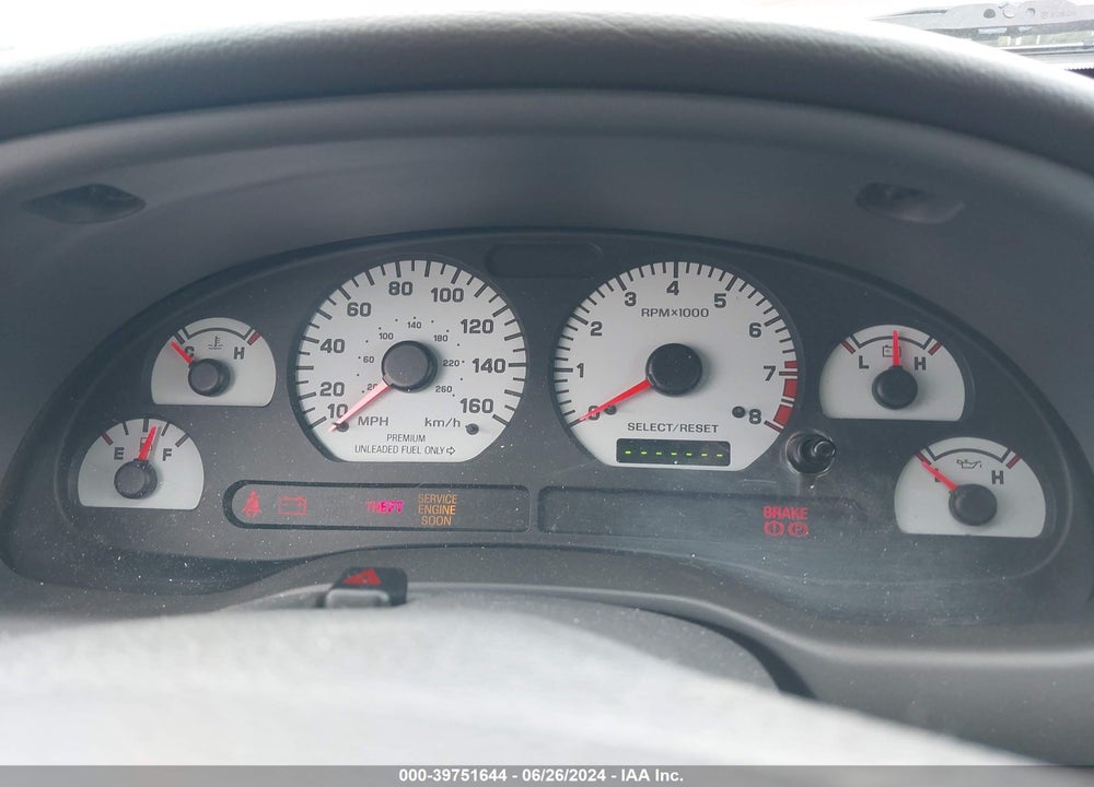 2001 FORD MUSTANG COBRA VIN: 1FAFP46V81F251093