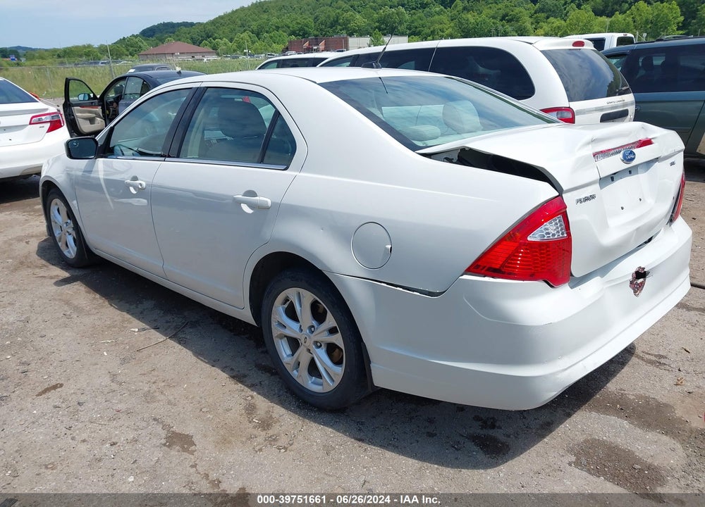 2012 FORD FUSION SE VIN: 3FAHP0HA6CR117409