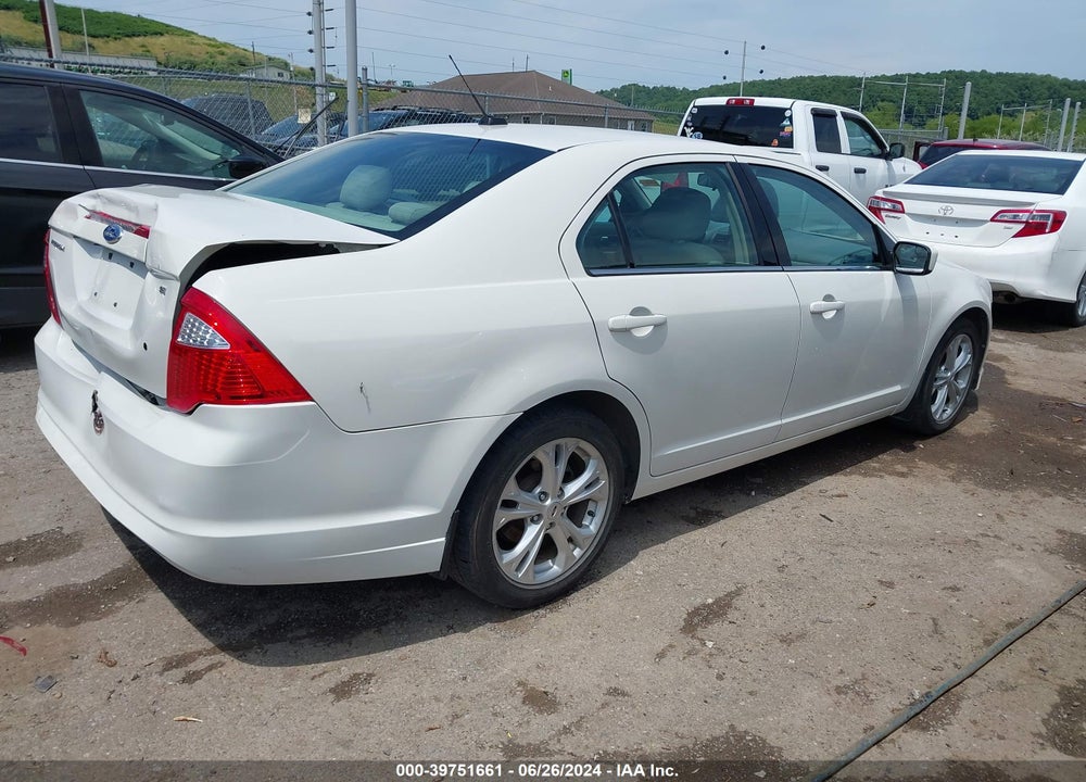 2012 FORD FUSION SE VIN: 3FAHP0HA6CR117409