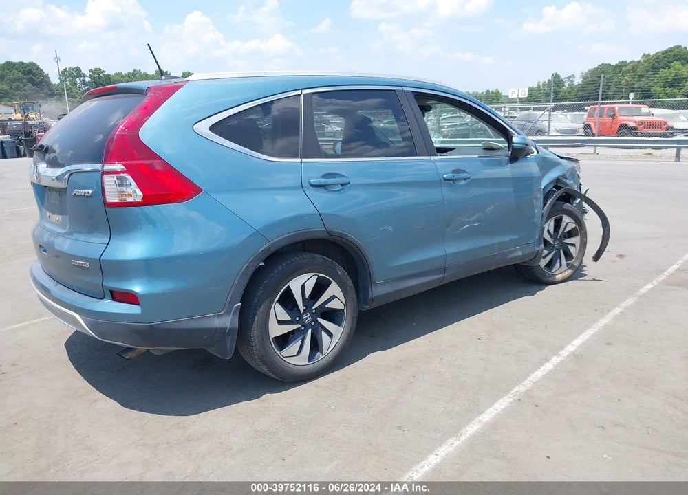 2016 HONDA CR-V TOURING VIN: 5J6RM4H93GL095789