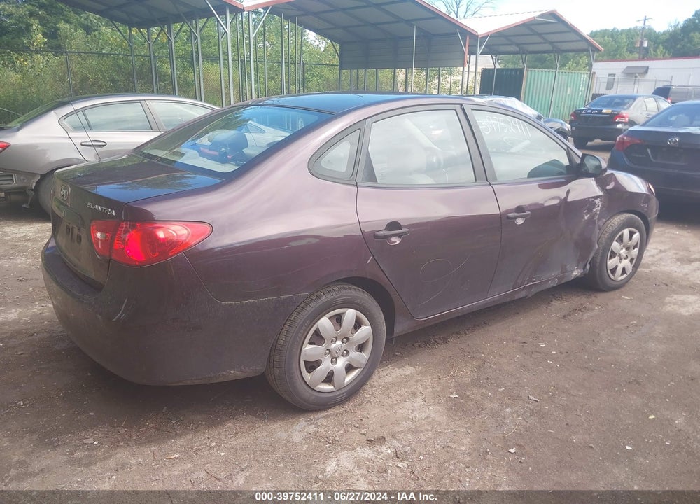 2007 HYUNDAI ELANTRA GLS/LIMITED/SE VIN: KMHDU46D47U110264