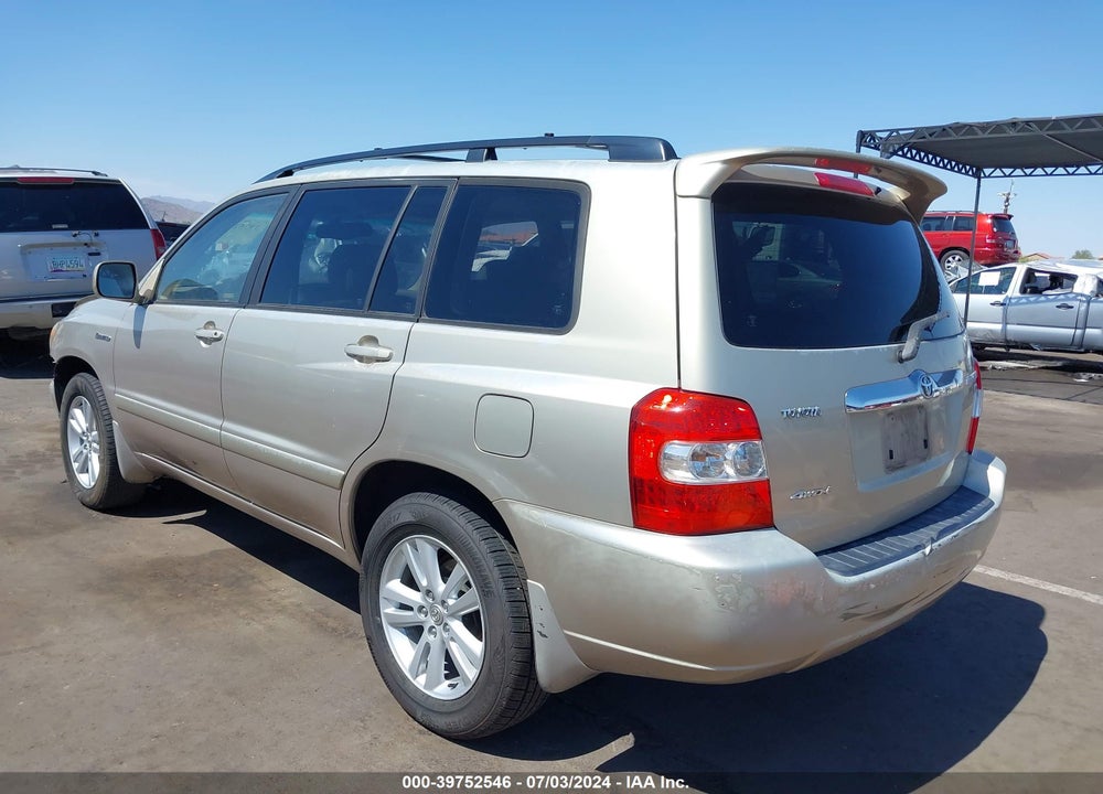 2006 TOYOTA HIGHLANDER HYBRID LIMITED V6 VIN: JTEEW21A160011729
