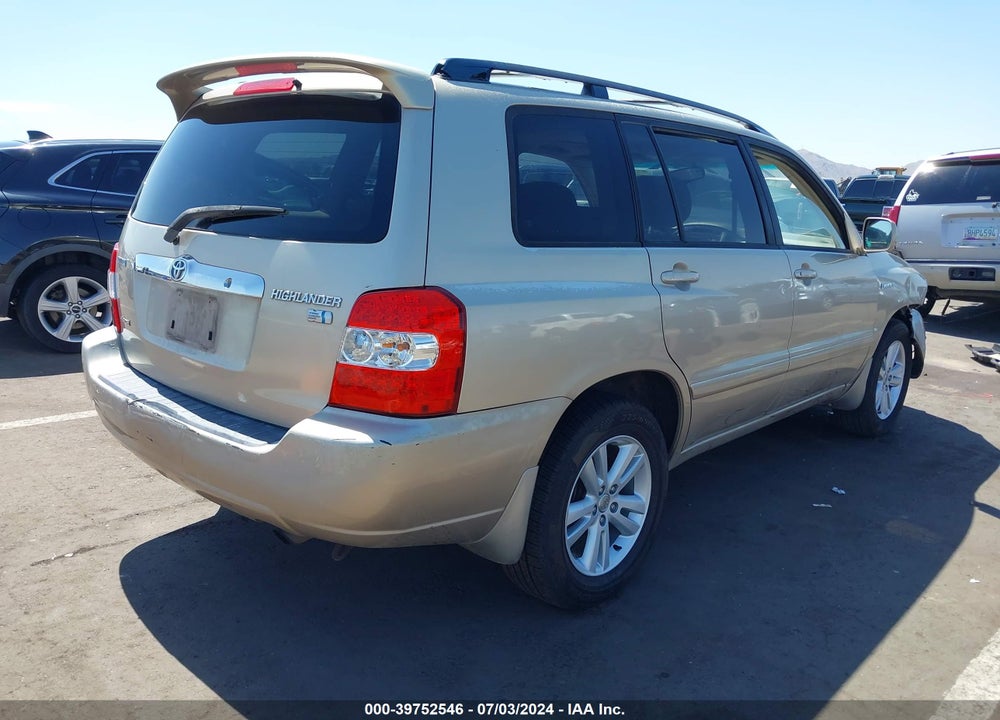 2006 TOYOTA HIGHLANDER HYBRID LIMITED V6 VIN: JTEEW21A160011729