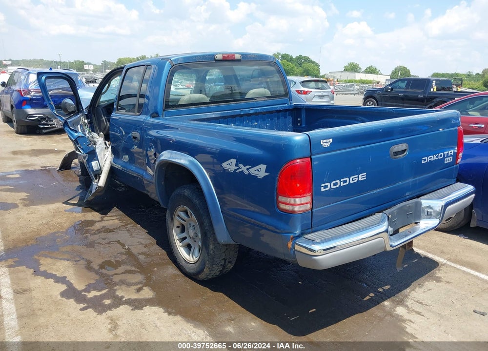 2003 DODGE DAKOTA SLT VIN: 1D7HG48N03S331049