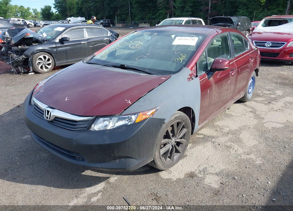 2012 HONDA CIVIC VIN: 19XFB2F57CE032085