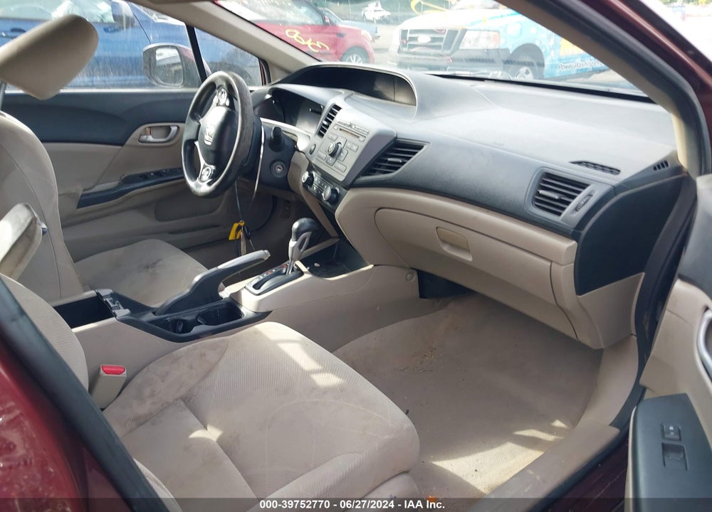 2012 HONDA CIVIC VIN: 19XFB2F57CE032085