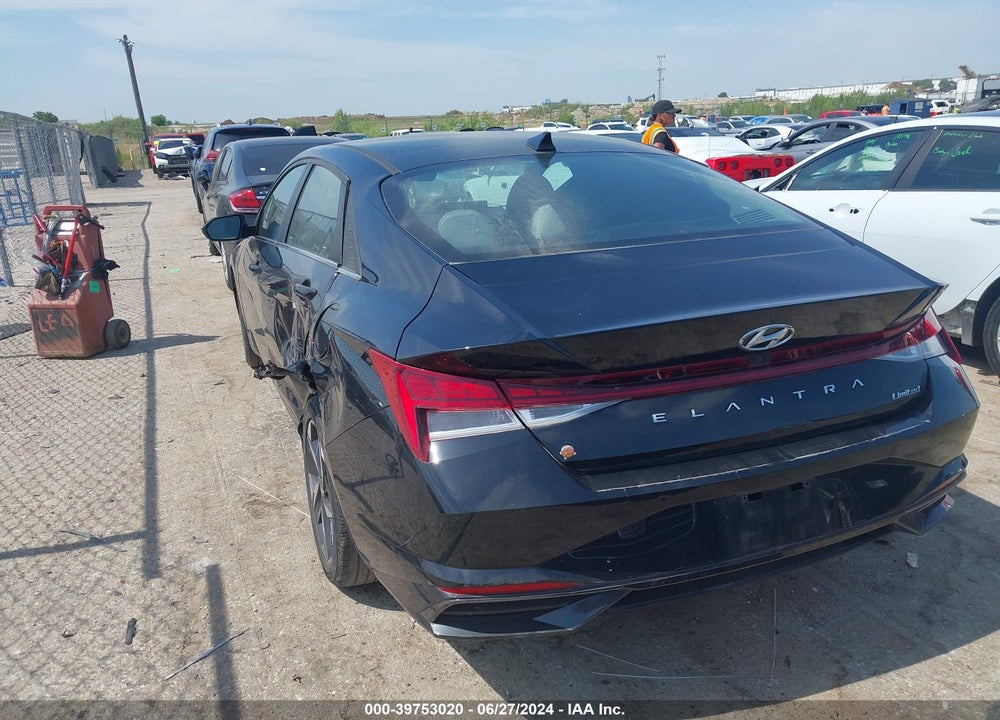 2021 HYUNDAI ELANTRA LIMITED VIN: 5NPLP4AGXMH009566