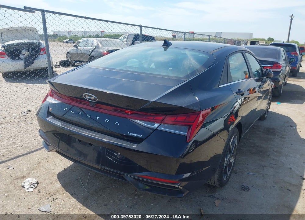 2021 HYUNDAI ELANTRA LIMITED VIN: 5NPLP4AGXMH009566