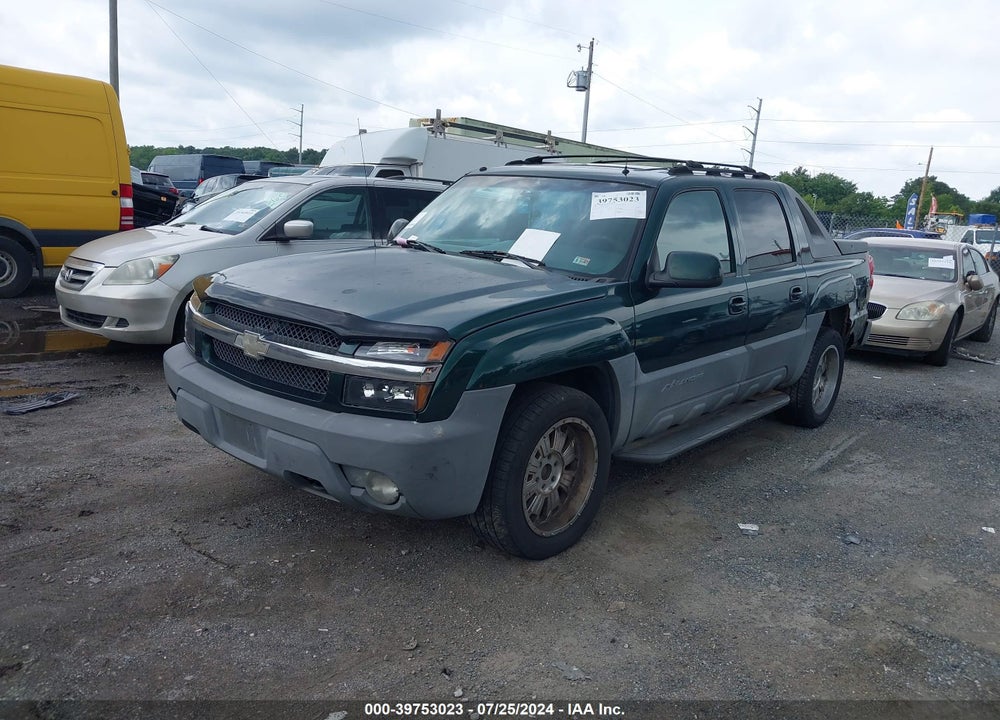 2002 CHEVROLET AVALANCHE 1500 VIN: 3GNEK13T42G150663
