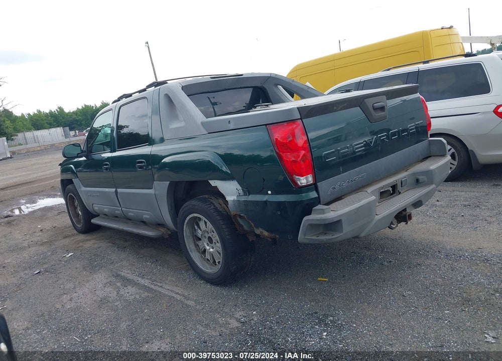 2002 CHEVROLET AVALANCHE 1500 VIN: 3GNEK13T42G150663