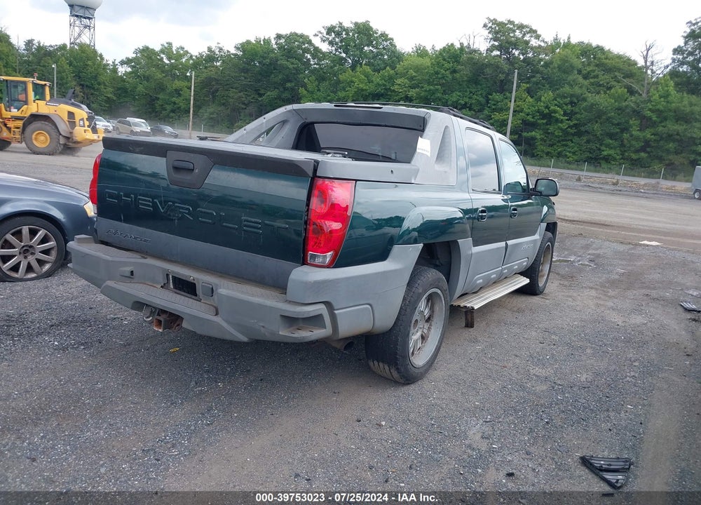 2002 CHEVROLET AVALANCHE 1500 VIN: 3GNEK13T42G150663