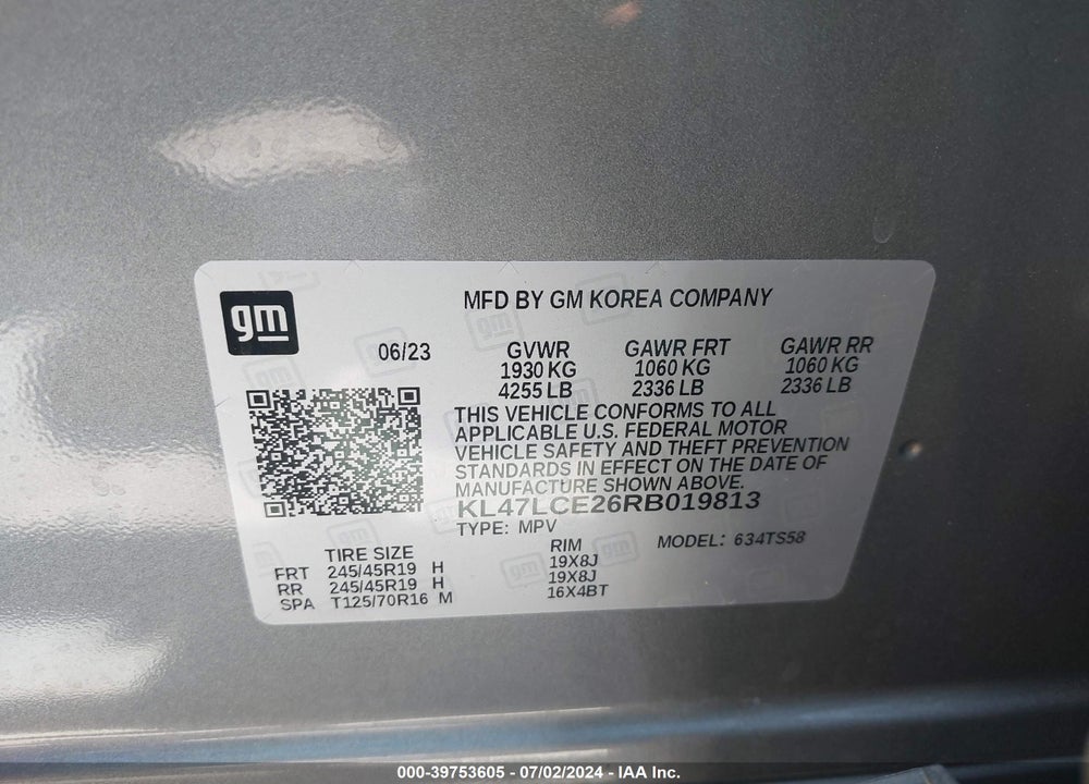 2024 BUICK ENVISTA AVENIR FWD VIN: KL47LCE26RB019813