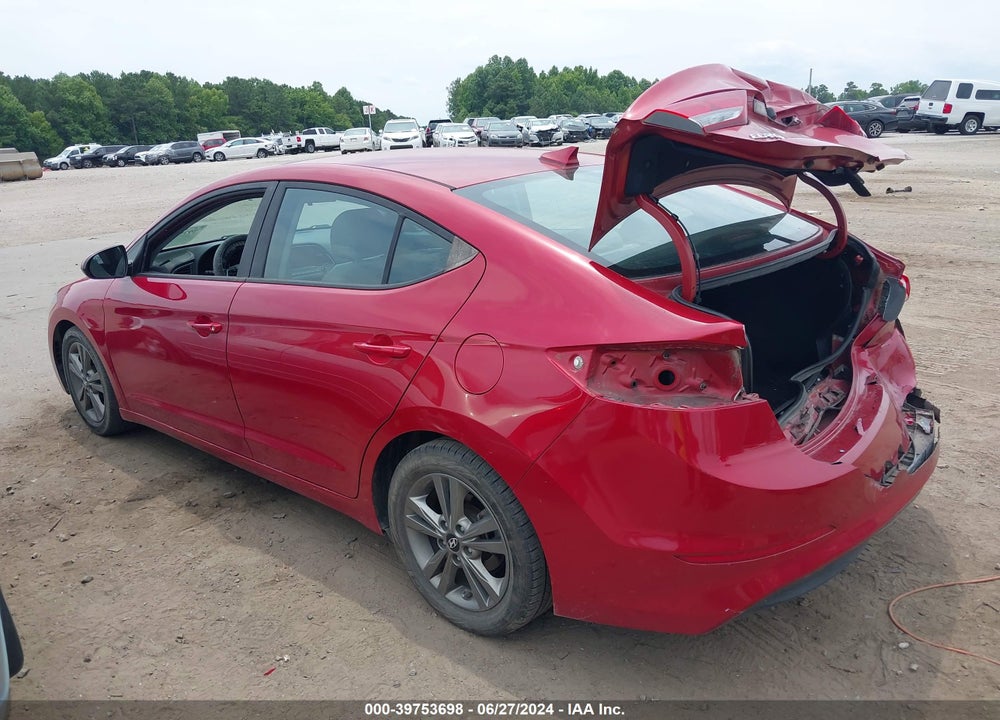 2018 HYUNDAI ELANTRA SEL VIN: 5NPD84LF3JH306504
