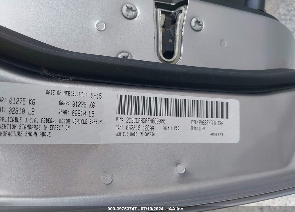2015 CHRYSLER 300 300S VIN: 2C3CCABG6FH860000