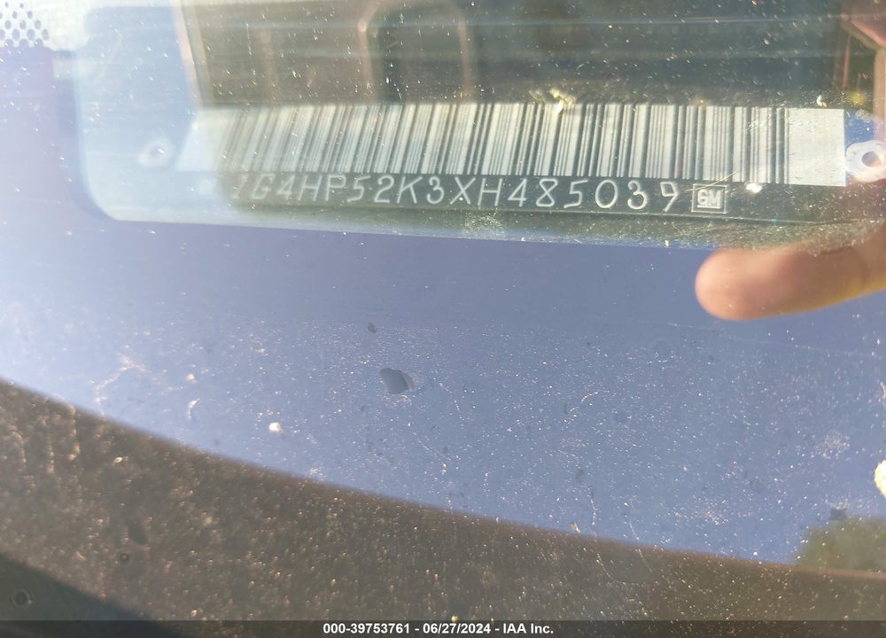 1999 BUICK LESABRE CUSTOM VIN: 1G4HP52K3XH485039