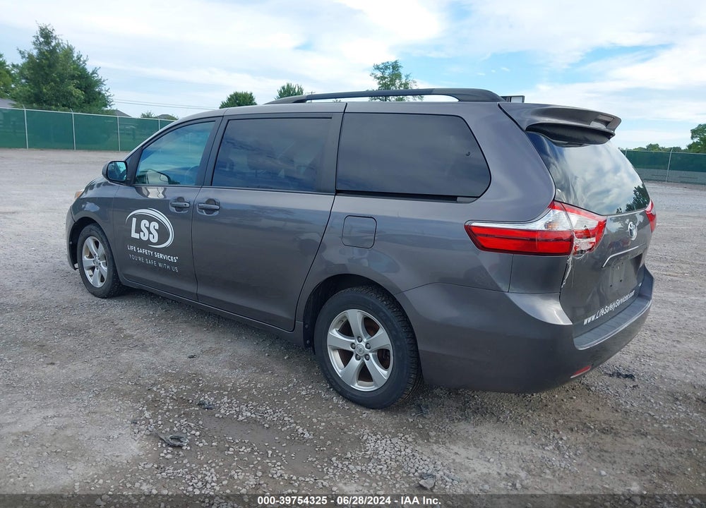 2016 TOYOTA SIENNA LE 8 PASSENGER VIN: 5TDKK3DC9GS712572