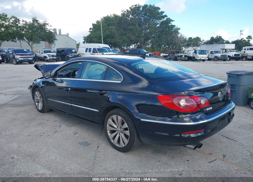 2012 VOLKSWAGEN CC SPORT VIN: WVWMP7AN3CE520569