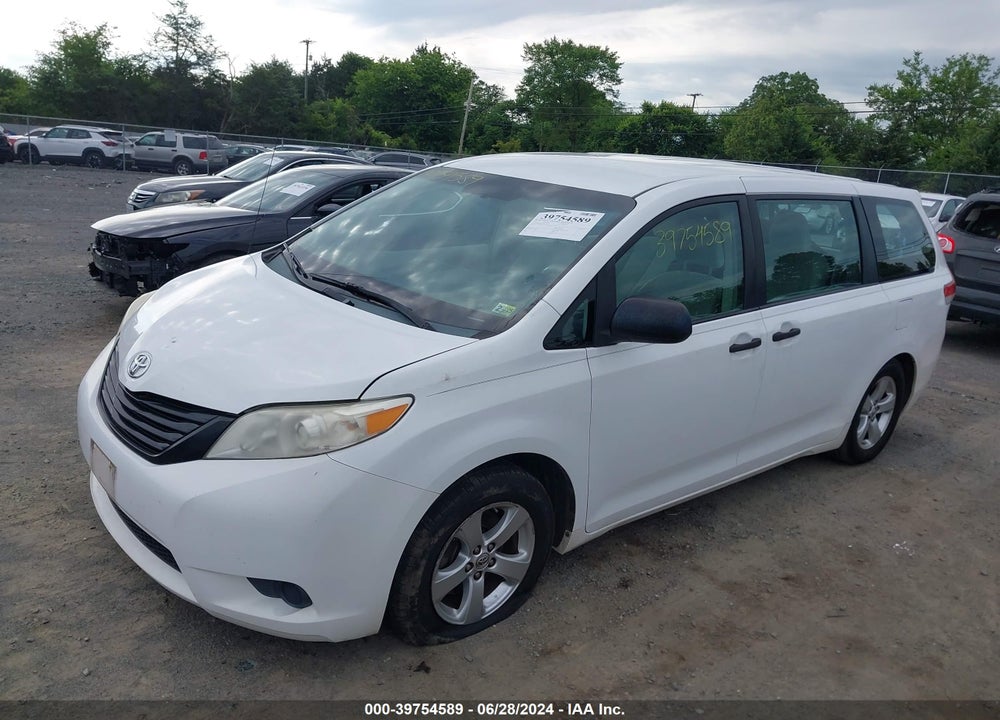 2013 TOYOTA SIENNA L V6 7 PASSENGER VIN: 5TDZK3DC8DS355539