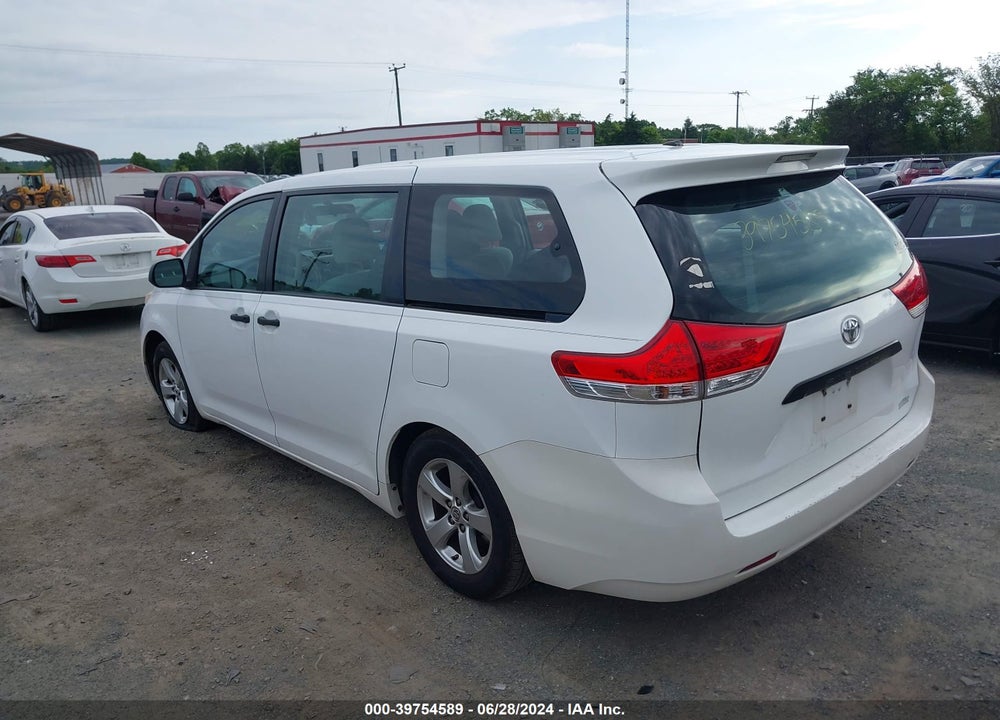 2013 TOYOTA SIENNA L V6 7 PASSENGER VIN: 5TDZK3DC8DS355539