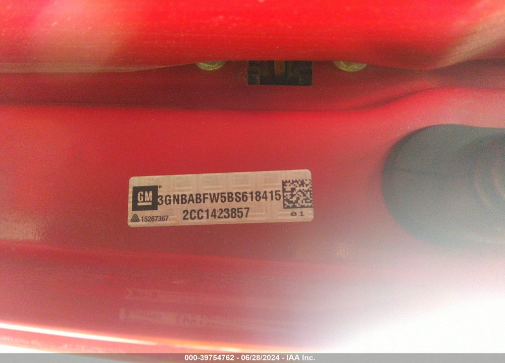 2011 CHEVROLET HHR LT VIN: 3GNBABFW5BS618415